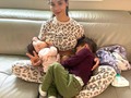 I think this photo describe perfectly what motherhood is. Breastfeeding your baby while cuddling your toddler giving both love at the same time. Mom on a Sunday still in pj’s but taking care of her babies ❤️! #momwithoutfilters #momlife
