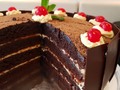 Torta de chocolate con frutos rojos inspirada el la torta #selvanegra