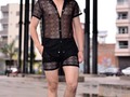 Set negro en malla  Disponible por encargo en todas las tallas   Modelo @sebas_artega  @backstagemodels