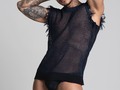Camiseta flexos en lanilla croché