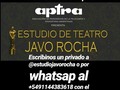 Si queres participar por una Beca Anual 2020 para estudiar Teatro con Javo Rocha en Aptra mandanos un privado a @estudiojavorocha o un whatsap al +5491144383618 con el titulo "Quiero la Beca Anual 2020". Inscribite en el Curso de Verano y de un mes y en los cursos anuales que arrancan en marzo en sus tres niveles... Primer Año, Segundo Año y Tercer Año... CURSO DE VERANO EN FEBRERO "solo Tècnica de morris" Curso de 4 clases sin muestra final. Martes 4, 11 y 18 de Febrero de 20 a 23hs llegando 19.30hs y Martes 3 de Marzo de 20 a 23hs llegando 19.30hs en Aptra. Calle Saavedra 250 entre Moreno y Alsina, a 3 cuadras de Plaza Miserere (Once). (Salteando el Martes 25 de Febrero ya que estarè de viaje en Cuba). Valor de Cuota $3000.  CURSOS ANUALES ARRANCAN EN MARZO (todos en Aptra). Consultá horarios de acuerdo a tu conveniencia.  Primer Año "A" de los Miercoles 20 a 23hs llegando 19.30hs arranca el Miercoles 4 de Marzo. Cuota mensual $3000.  Primer Año "B" de los sabados 10.30am a 13.30hs llegando a las 10am arranca el Sabado 7 de marzo. Cuota mensual $3000.  Tercer Año de los Lunes 20 a 23hs llegando 19.30hs arranca el Lunes 9 de Marzo. Cuota mensual $3000.  Segundo Año de los Martes 20 a 23hs llegando 19.30hs arranca el Martes 10 de Marzo. Cuota mensual $3000.