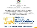 Clezulia inicia la convocatoria del Premio Estadal de Periodismo “Antonio Núñez Rovira” 2023  El Consejo Legislativo del Estado Zulia (Clezulia), invita a los periodistas que hacen vida profesional en el estado Zulia, a participar desde este 17 de mayo al 11 de junio en el Premio Estadal de Periodismo “Antonio Núñez Rovira” en su edición 2023, el cual será entregado el próximo 27 de junio, fecha en la que se celebra el Día Nacional del Periodista venezolano.   Yover Sánchez, presidente de la Comisión de Participación Política y Derechos Humanos del Clezulia, informó que este martes fue sancionada la reforma parcial del acuerdo de creación del Premio Estadal de Periodismo, para dar cabida a nuevas categorías dentro de la Categoría de Periodismo Digital como lo son Política, Opinión, Economía, Comunidad, Ambiental, Turismo, Cultura o Entretenimiento, Salud y Deportivo.  “Estamos abriendo el espectro de participación para que los periodistas que cubren las diversas fuentes en el área digital tengan la posibilidad de participar. Es por eso, que desde este 17 de mayo al 11 de junio estaremos recibiendo todas y cada una de las postulaciones a participar en esta segunda edición de un premio que ha sido creado con el propósito de reivindicar la labor de los periodistas en la entidad”.  Sánchez mencionó que los trabajos a consignar debieron publicarse del 1 de mayo de 2022 al 1 de mayo de 2023, los recaudos consignados en formato PDF y enviados al correo electrónico premioestadaldeperiodismoclez@gmail.com, en el cual el equipo de la Dirección de Comunicaciones del Clezulia estará recibiendo y preparando todo para el proceso evaluativo por parte del jurado calificador que será instalado en los próximos días.  El Legislador indicó que en los próximos días estarán informando sobre el acto de entrega de este distinguido premio.