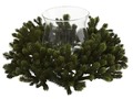 Nearly Natural Pine Candleabrum 4819    Pine Candleabrum What&rsquo;s better than a warm candle burning on a cool night? How about that candle burning in a glass candle holder in the middle of lush, green pine?