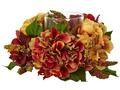 Nearly Natural Autumn Hydrangea Berry Candelabrum 4896    Autumn Hydrangea Berry Candelabrum Nothing says &ldquo;autumn&rdquo; quite like this beautiful candelabrum. Bursting with stunning fall hues, the hydrangea blooms surrounding the glass candelabrum will forever stay at &ldquo;peak&rdquo; color!