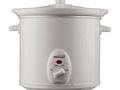 Brentwood 3-Quart Slow Cooker (White Body) SC135W    FREE SHIPPING WITHIN THE UNITED STATES 3 Quart Capacity Metal Body with White Finish 3 Heat Setting; High, Low, Auto Removable Ceramic Pot Tempered Glass Lid Cool Touch Handles LED Power Indicator Power: 200 Watts Dimension (LxWxH): 10.25 x 9.25 x 10.25