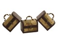 Decorative Chest w/Map (Set of 3) 0545-S3    Here’s a timeless decoration that will be certain to please. These wonderful decorative chests would look great if they were plain, but plain they are not.
