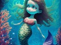 Under the sea . . . . . . . . . . . . . . . . . . . . . . . . . . . . . . . . #mermaid #sea #under #ocean #art #artist #digital #digitalart #girl
