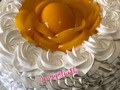 Cake de crema pastelera y melocotón #cake #cakeart #cakedecorating #cakedecorator #cakeoftheday #pictureoftheday #fondant #fondantcake #sugar #sugarcake #birthday #cakedesign #cumple #cakedecoration #bautizo #sugarcake #sugar #maracay #jennyblueth #jennybluethcakes