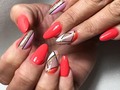 Acrílicas almendradas, manicura permanente y diseño Líneas, by Jessy 😍😍💅🏼💅🏼✨