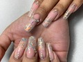 Acrílicas Baby boomer y encapsulado de gliters, decoración de cristales by nadine 💠💠😍😍💅🏼💅🏼