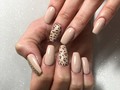 Realce de acrílico uñas naturales, manicura permanente y diseño 🐅😍😍💅🏼💅🏼