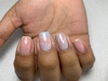 Manicura permanente uñas cortas marmoleado 😍😍💅🏼💅🏼