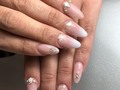 Acrílicas almendradas, encapsulados ocultos y decoración de cristales 💠, by Jessy 💐😍😍💅🏼💅🏼