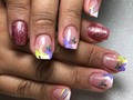 Realce de acrílico en uña natural y full diseño colorido 💅🏼💅🏼🌸💐💅🏼,  Atención previa cita al  + 56967196794