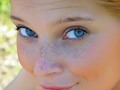 I love freckles...#freckles #blue eyes.