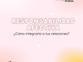 La idea de la responsabilidad afectiva es cuidar al otro del sufrimiento innecesario, básicamente siendo honestos, frontales y respetuosos con lo que decimos y hacemos. Visita mi página para leer más sobre esto. #responsabilidadafectiva #relacionessanas