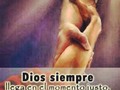 Aveces pensamos por que nos hace esto o por que justo ahora dios aquello. Pero lo qu no piensas es que Siempre Dios hace todo esto o aquello por algo . y siempre ten en cuenta que siempre encontraras la luz al final del tunel =D