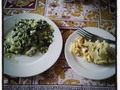 Desayuno Top huevos con jamon y espinaca con alcachofa =D