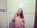 La respectiva foto antes de salir desde mi baño ;) de Rosadita Hoy !!!