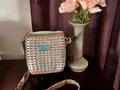 Soda tab and grocery plastic bag crossbody purse