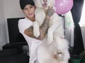 Feliz primer año 🤍  Gracias por llenar mi vida de amor sincero, de felicidad, risas y de muchos pelos.. Te amo mi bebé 🐺🎂