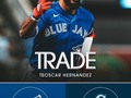 Los Marineros de Seattle adquieren A Teoscar Hernández de los Blue Jays para RHP Erik Swanson y LHP Adam
