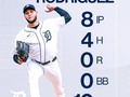 Eduardo Rodríguez cruza a los Tigres a una racha de 5 victorias.