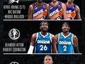 Este intercambio de tres equipos resuelve muchos problemas:  🔸Phoenix Suns consigue un goleador de élite en Kyrie Irving y profundidad de ala con Nic Batum y Reggie Bullock  🔸Dallas Mavericks finalmente consigue un gran hombre en DeAndre Ayton y añade un ala útil en Robert Covington para compensar la pérdida de Dorian Finney-Smith  🔸Los Angeles Clippers tienen un piso general en Chris Paul junto a Kawhi Leonard y Paul George