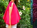 Coral silk blouse