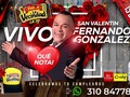 San Valentín. En vivo: Fernando González.