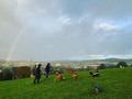 Under the rainbow with my friends! Too wet again for my liking. #iggy #iggiesofinstagram #iggielife