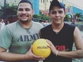 con mi compadre y hermano beach volley