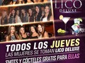 Este jueves es noche de Chicas en LicoDeluxe. Barra libre en cocteles y shots para ellas.  #nochedeamigas #licodeluxe #lamejorrumbadellleras #juevesdeniñas @licodeluxe reservas: 3007073614