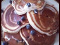 Fresh blueberry pancakes for breakfast for my girl before she heads back to college.