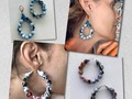 Demasiado!! El color en ti! Aretes! #aretes #earrings #color #art #arte #handmade #hechoamano #joyeriatextil #fabricjewelry