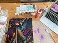 Inspiración. Interviniendo esté Colibrí… #hacedoradecolor #color #colibrí #intervención #lifestyle #decoración
