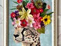 Cuadro de leopardo intervenido. Darle color a la casa de mamá! #hacedoradecolor #color #transfer #art #arte #color #hechoamano #lifestyle #decoración