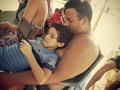 Happy daddy sleep