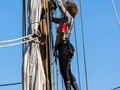 Tight Rope #california #cali #nikon #nikonD7200 #nikonphotography #worldwidephotowalk2017 #worldwidephotowalk #candid #Hawaiian chieftain #tallships #girl #crew #sailing #sacramento #ghhsa #oldsacramento #waterfront #rigging
