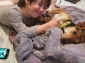 Dani ama a su perro Rocky Firulais.  *  Es su ich gigante, su almohada y su mejor amigo.  *  #creciendocondani  #sindromededownymascotas  #RockyFirulais (en Alajuelita, San Jose, Costa Rica)