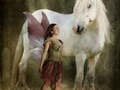 Una hada con un unicornio. 🧚🦄  *  Muy lindo.  #unicornio  #hadas  #alternativaespiritual (en Costa Rica)