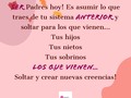 Corazones! Si sientes culpa porque lo estás haciendo diferente, es parte del proceso. Lo que sucede es que hacer cambios no todos lo aceptan, la mayoría de molesta.  Solo puedo decirte que aún así Perteneces al clan, ahora es desde otro lugar, lejos de los patrones que solo parecen dar vueltas, si te llegó es para ti!   Si te molesta, también es para ti!  Les amo #mamacorazon #psicoterapia  #sistemicafamiliar #texas