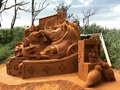 Escultura Rhinos para el @boneo_discovery_park en Australia #sandsculptor #esculturaenarena