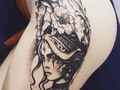 Un gran trabajo cansado pero feliz y cliente feliz, diseño traído por el cliente realizado con pigmento @bigsleepsink y cartuchos @eztattoocolombia etiqueten a su amiga que le gustaría uno así