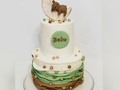 Cake con diseño de osito para Baby Shower