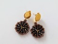 Aretes canasta color ocre  #hechoamano #comprahechoenmedellín #modafeminina #miyuki #moda