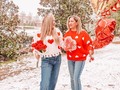 Galentine's Or Momlentine's? Who cares. She is my Favorite Girl in the world. Mommy.👩‍👧👭🏼 #likemotherlikedaughter . . HAPPY Galentine's 😍 . . Sweaters: @sheinofficial . Code: SVD703 (Extra 15% off any purchase) . #SHEINgals