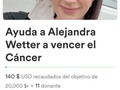 Muchachos ayudamos a esta chica a vencer el cáncer?