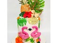 Tropical chic Cake !! Una espectacular y colorida Temática que no pasará nunca de Moda . Flores y decoración en fondant y pasta de goma. #marycayacakestyle #signaturestyle #tortastematicas #tortasencartagena #tortaspersonalizadas #gumpaste #cartagenabakery #reposteriacreativa #tropicalchic #bakingdreams #vainillaconarequipe