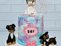 @shberrio turned!!una sorpresa muy especial en su cumpleaños!! Mini Cake Personalizado con sus queridas mascotas. #cartagenabakery #tortastematicas #tortaspersonalizadas #petfriendlycake #marycayacakestyle #cakeart #signaturestyle #cakeartist